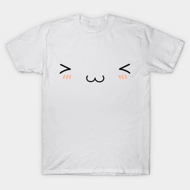 Cute Kawaii Anime Facial Expression T-Shirt by bloomingviolets